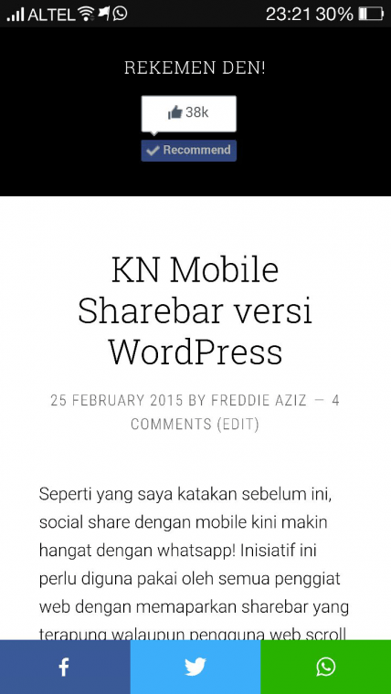 top 10 WordPress plugins Sharebar
