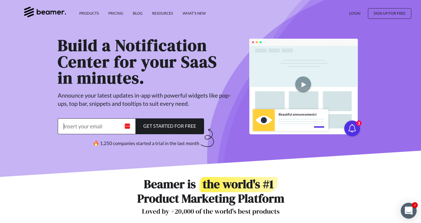 Boosted landing page