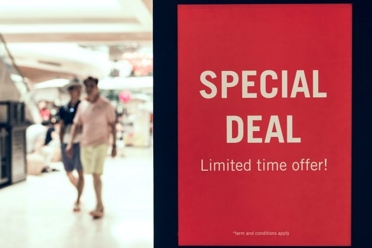 Photography of sign that reads Special Deal, Limited time offer!