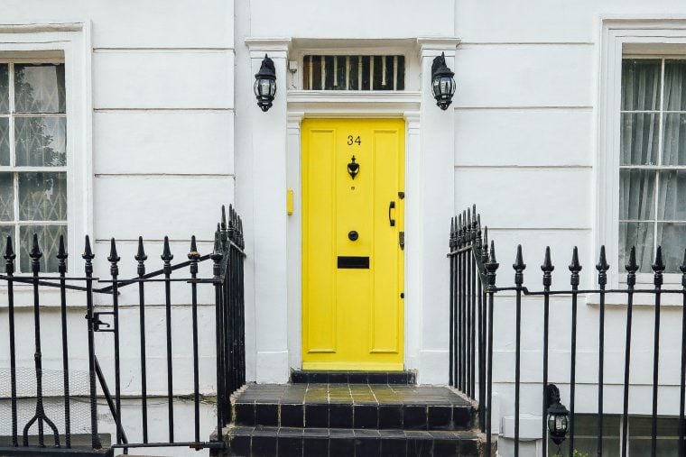Photography of a yellow door