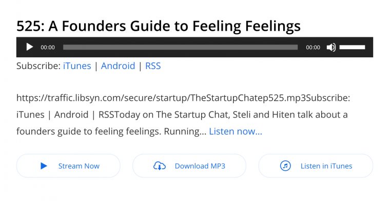 The Startup Chat podcast