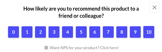 NPS survey example