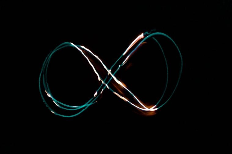 Photograph of an infinity symbol
