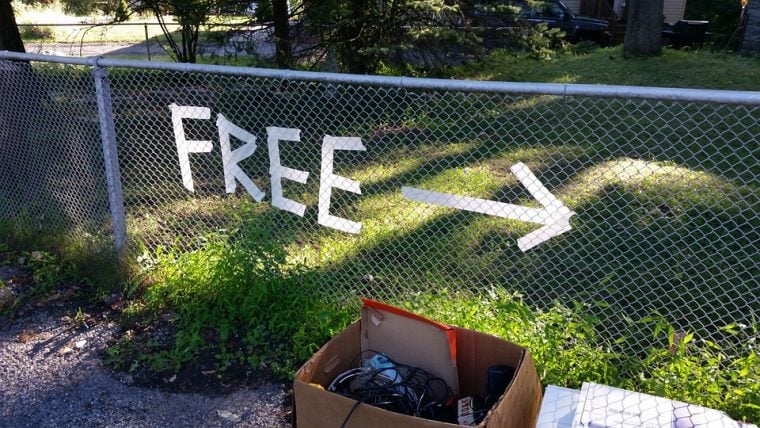 Photograph of a sign that reads FREE